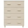 Buffet HAMAR Marron miel 79x40x103,5 cm Bois massif de pin