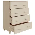 Buffet HAMAR Marron miel 79x40x103,5 cm Bois massif de pin