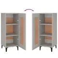 Buffet Gris béton 34,5x34x90 cm Bois d'ingénierie