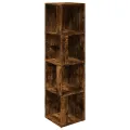 Armoire d'angle Chêne fumé 33x33x132 cm Bois d'ingénierie