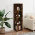 Armoire d'angle Chêne fumé 33x33x132 cm Bois d'ingénierie