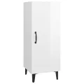 Buffet Blanc brillant 34,5x34x90 cm Bois d'ingénierie