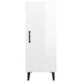 Buffet Blanc brillant 34,5x34x90 cm Bois d'ingénierie