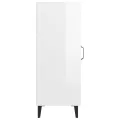Buffet Blanc brillant 34,5x34x90 cm Bois d'ingénierie