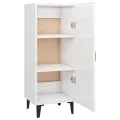 Buffet Blanc brillant 34,5x34x90 cm Bois d'ingénierie