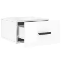 Tables de chevet murales 2 pcs blanc brillant 35x35x20 cm
