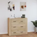 Buffet Chêne sonoma 80x33x70 cm Bois d'ingénierie
