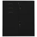 Armoire de bureau Noir 90x40x102 cm Acier