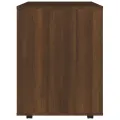 Armoire roulante Chêne marron 60x53x72 cm Bois d'ingénierie