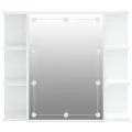 Armoire à miroir avec LED Blanc brillant 70x16,5x60 cm
