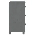 Buffet HAMAR Gris foncé 90x40x80 cm Bois massif de pin