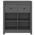 Buffet Gris 70x35x80 cm Bois massif de pin