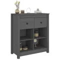 Buffet Gris 70x35x80 cm Bois massif de pin