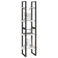 Bibliothèque à 4 niveaux Blanc 40x30x140 cm Bois de pin massif