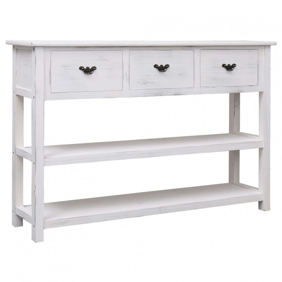 Buffet Antique Blanc 115x30x76 cm Bois