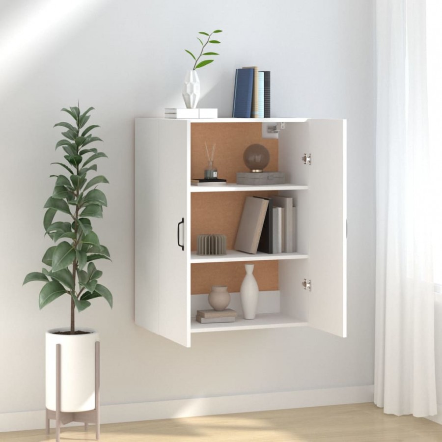 Armoire suspendue Blanc 69,5x34x90 cm Bois d'ingénierie