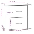Table de chevet Blanc 50x39x47 cm