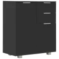 Buffet Noir brillant 71x35x80 cm Bois d'ingénierie