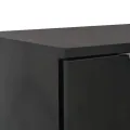 Buffet Noir brillant 71x35x80 cm Bois d'ingénierie