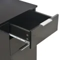Buffet Noir brillant 71x35x80 cm Bois d'ingénierie