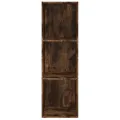 Bibliothèque/Meuble TV chêne fumé 36x30x114cm bois d'ingénierie