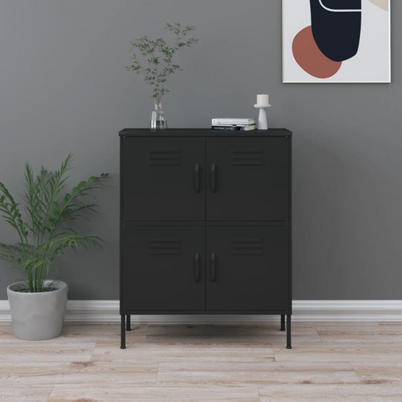 Armoire de rangement Noir 80x35x101,5 cm Acier