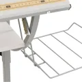 Bureau d'artisanat blanc et gris 110x53x(58-87) cm