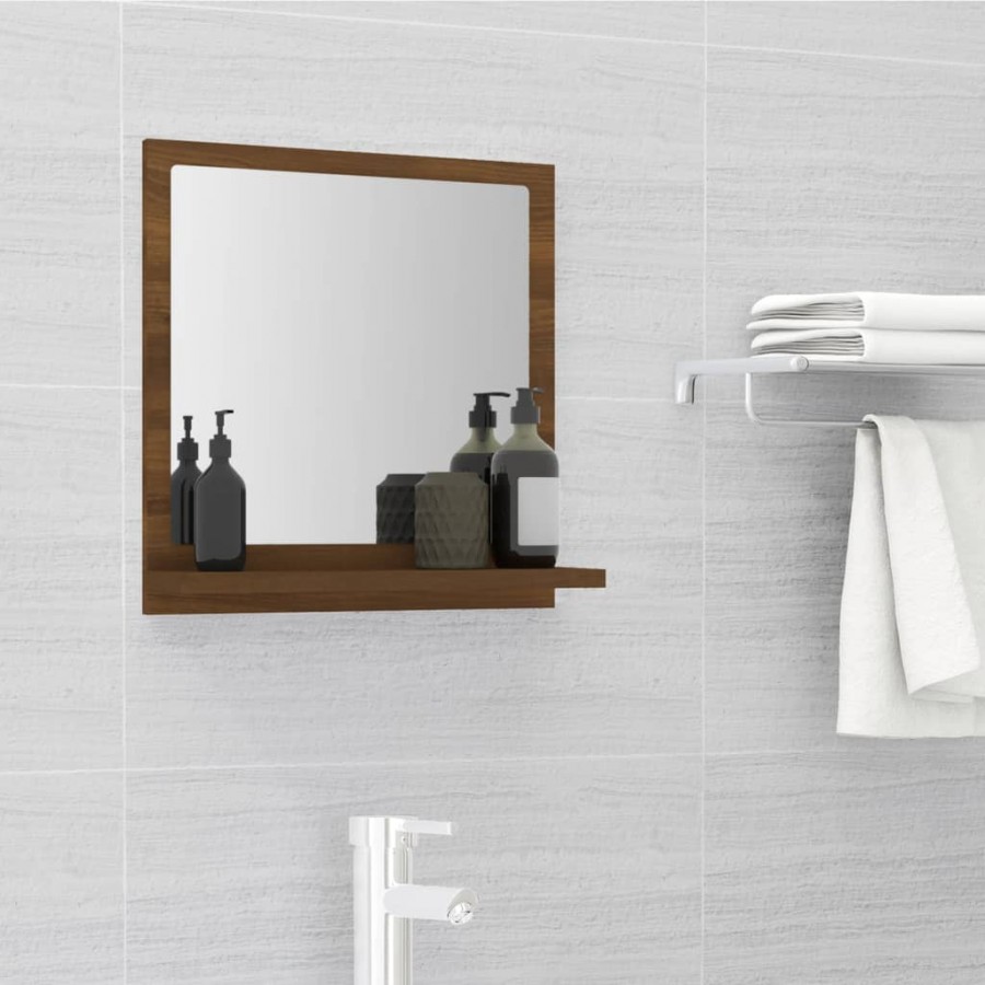 Miroir de bain Chêne marron 40x10,5x37 cm Bois d'ingénierie