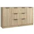 Buffets 2 pcs Chêne sonoma 60x30x70 cm Bois d'ingénierie