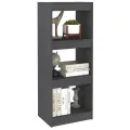 Bibliothèque/Séparateur de pièce Gris 40x30x103,5 cm Pin massif