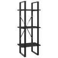 Bibliothèque à 3 niveaux Gris 40x30x105 cm Aggloméré