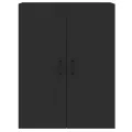Armoires murales 2 pcs noir bois d'ingénierie
