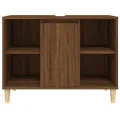 Meuble d'évier chêne marron 80x33x60 cm bois d'ingénierie