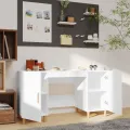 Bureau Blanc 140x50x75 cm Bois d'ingénierie
