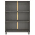 Bibliothèque HAMAR Gris clair 85x35x112 cm Bois de pin massif