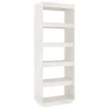 Bibliothèque/Séparateur de pièce Blanc 60x35x167 cm Pin massif