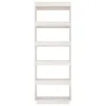 Bibliothèque/Séparateur de pièce Blanc 60x35x167 cm Pin massif