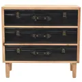 Armoire à tiroirs bois de sapin massif 80x36x75 cm