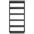 Bibliothèque/Séparateur de pièce Gris 80x35x167 cm Pin massif