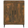 Buffet chêne fumé 69,5x34x90 cm bois d'ingénierie