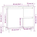 Armoire de bain chêne marron 65x33x60 cm bois d'ingénierie