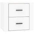 Table de chevet murale Blanc 50x36x47 cm