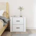 Table de chevet murale Blanc 50x36x47 cm