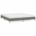 Cadre de lit Gris foncé 180 x 200 cm Tissu