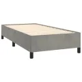 Cadre de lit Gris clair 90x200 cm Velours