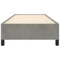 Cadre de lit Gris clair 90x200 cm Velours