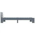 Cadre de lit Gris Bois de pin massif 100 x 200 cm