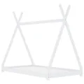 Cadre de lit d'enfant Blanc Bois de pin massif 70x140 cm