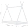 Cadre de lit d'enfant Blanc Bois de pin massif 70x140 cm