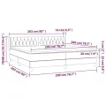 cadre de lit avec matelas Gris clair 200x200cm Tissu